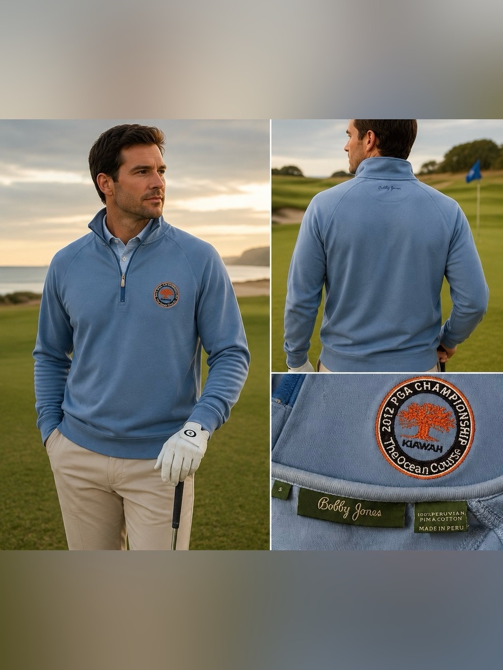 Bobby Jones 2012 PGA Championship The Ocean Course at Kiawah Island Pima Cotton